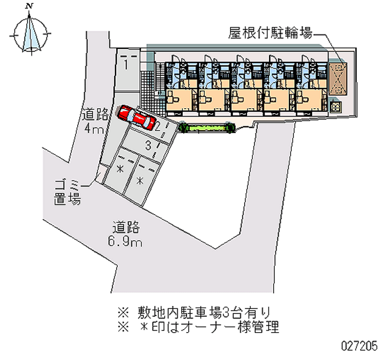 レオパレスフォンターナ 月極駐車場