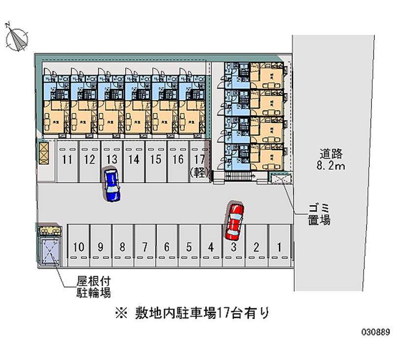 レオパレス高岡 月極駐車場