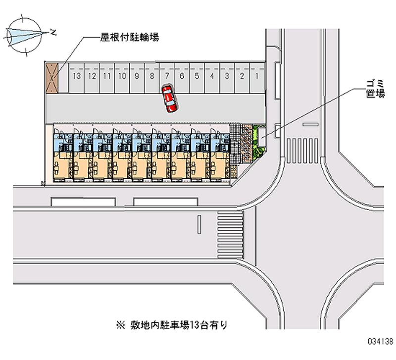 レオパレス西真美 月極駐車場