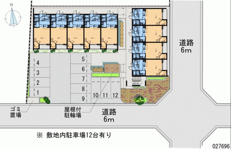 レオパレス島之内 月極駐車場