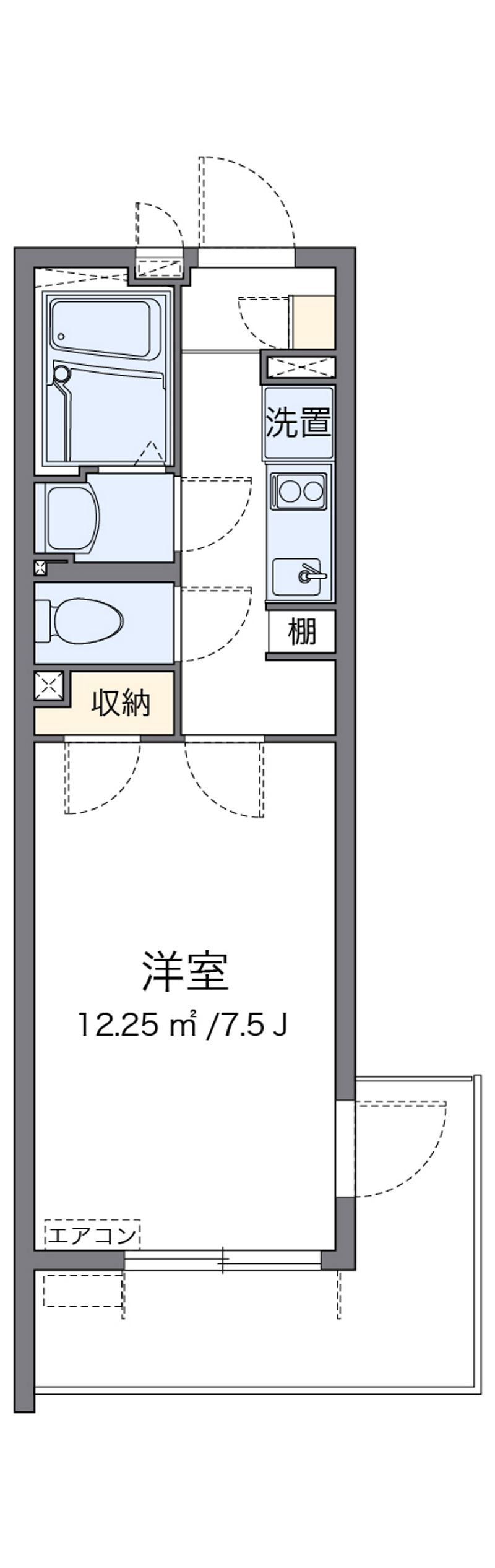 クレイノフロレゾン立川 間取図