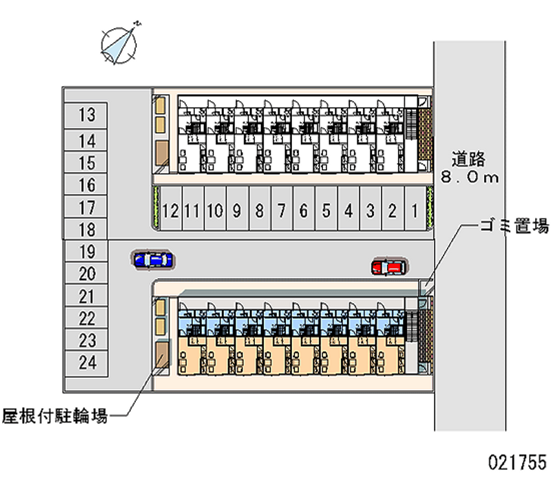 レオパレスパティオ近文Ｂ 月極駐車場