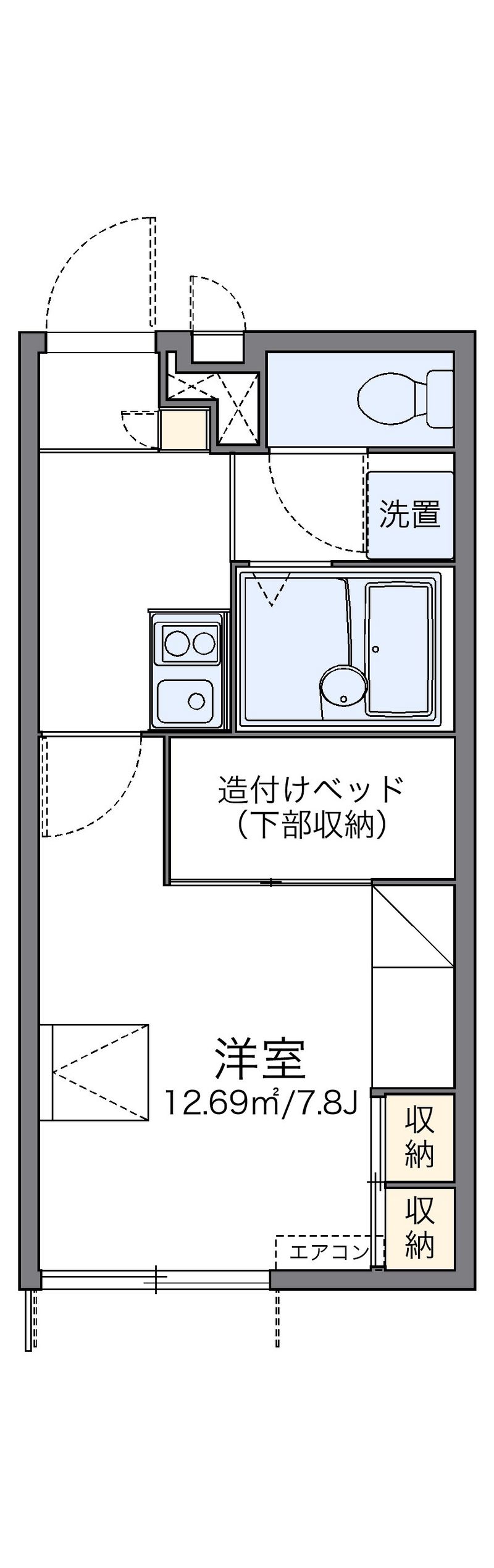 レオパレス鹿道 間取図