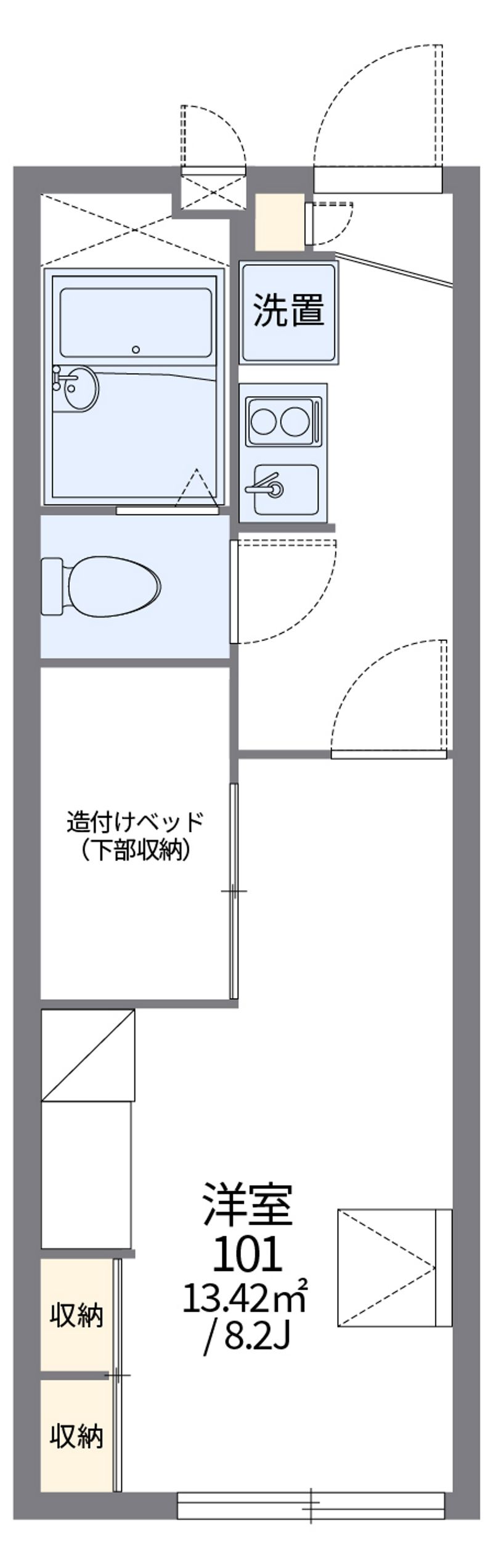 レオパレスプチトマト 間取図