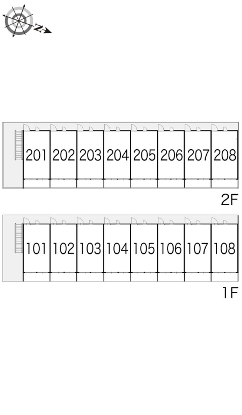 レオパレス忠雅Ⅱ 間取配置図