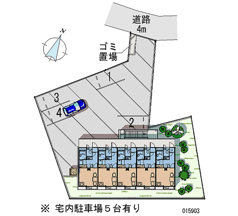 レオパレスクレスト 月極駐車場