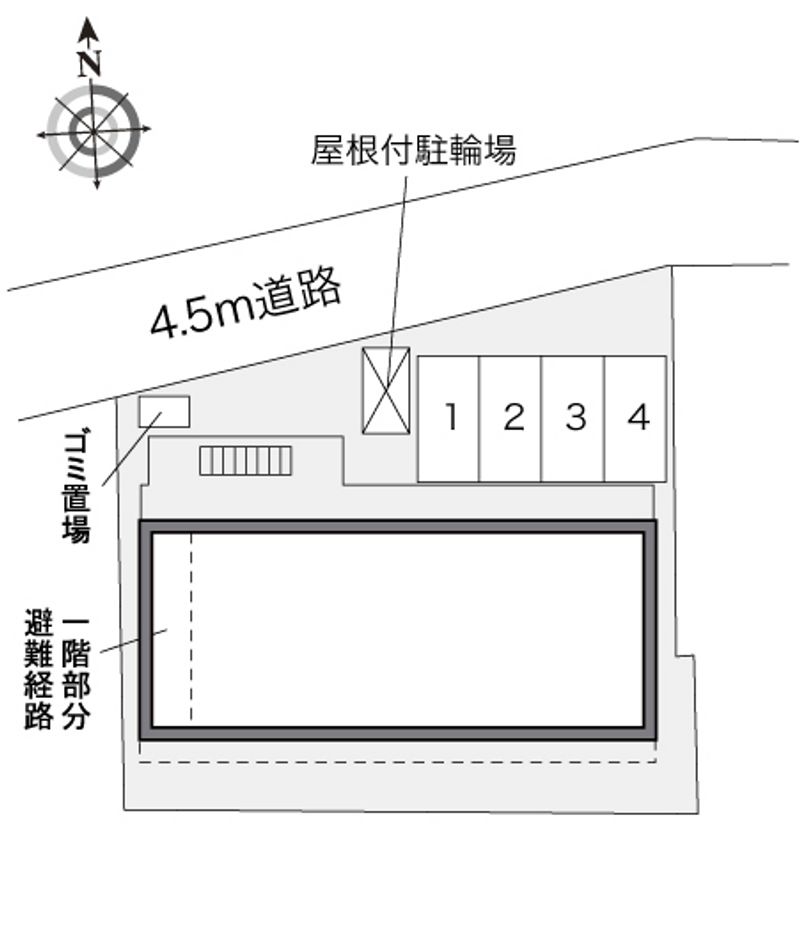 レオパレスパークビュー吉塚 配置図