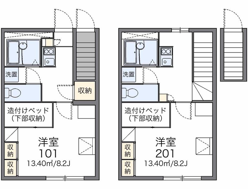 レオパレス東中田 間取図