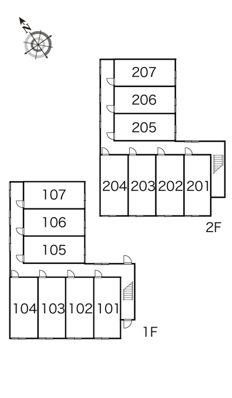 レオパレスアンジェラ 間取配置図
