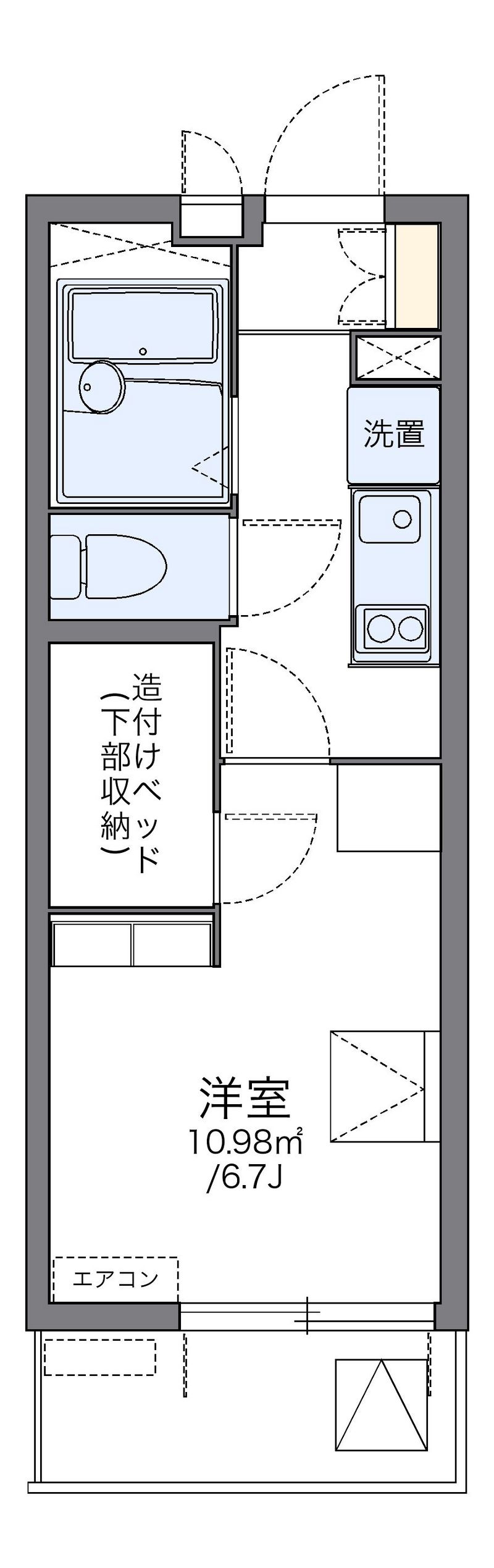 レオパレスワールド新船橋 間取図