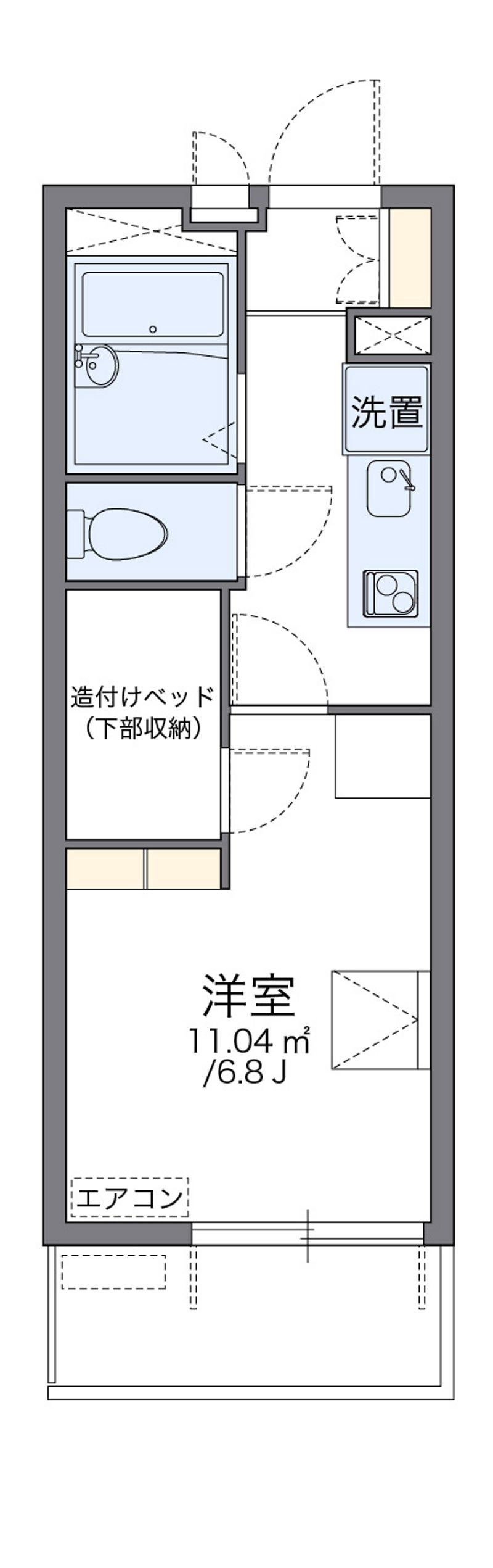 レオパレス神無月 間取図