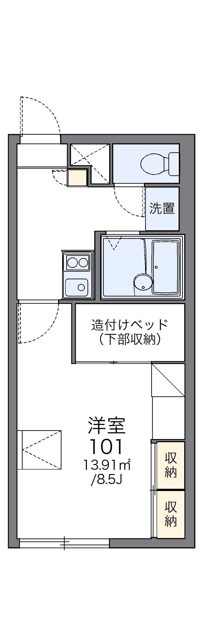 レオパレスＫＩＮＯＳＨＩＴＡ 間取図