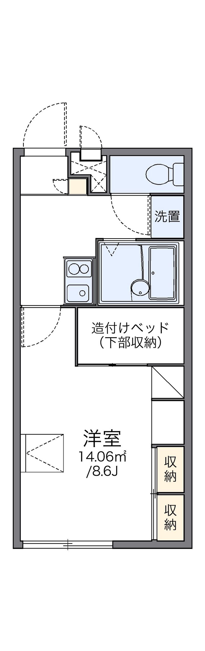 レオパレスエポワール中央 間取図