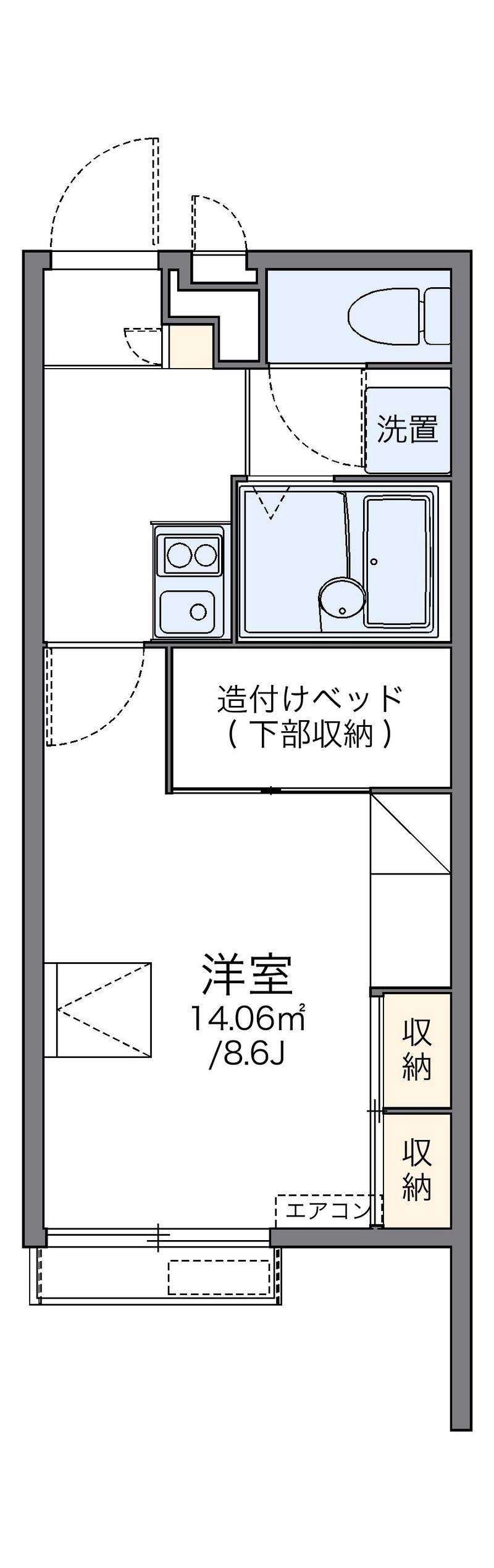レオパレスボヌール塩屋 間取図