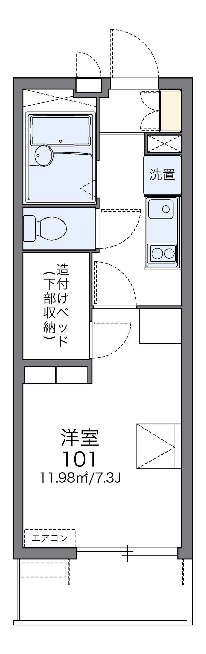レオパレスＨＡＲＡＤＡ 間取図