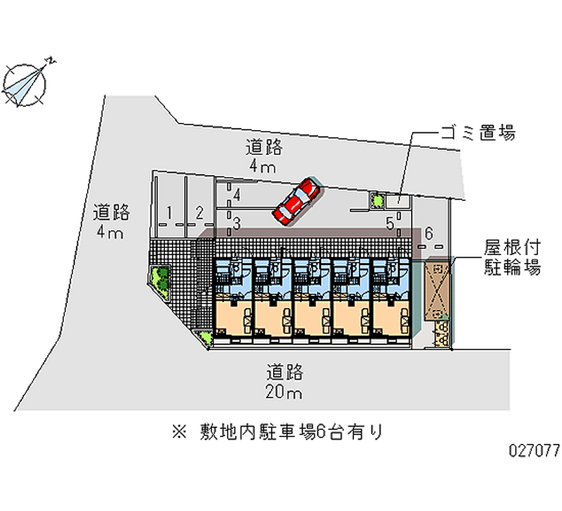 レオパレスパウロ 月極駐車場