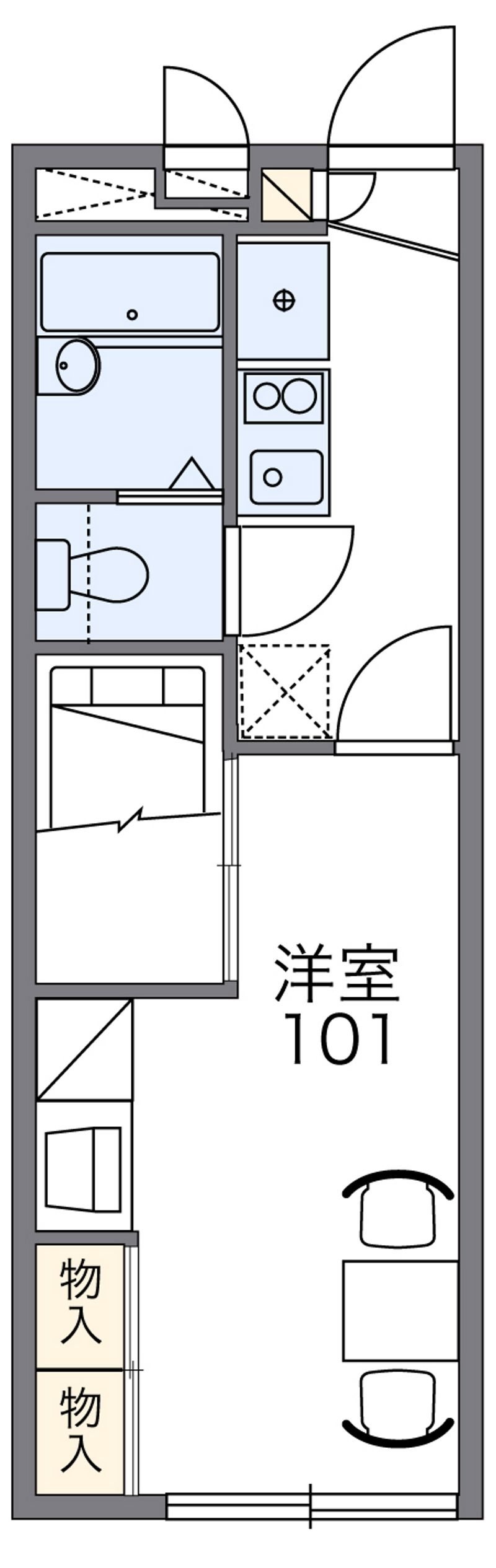 レオパレス栄町 間取図
