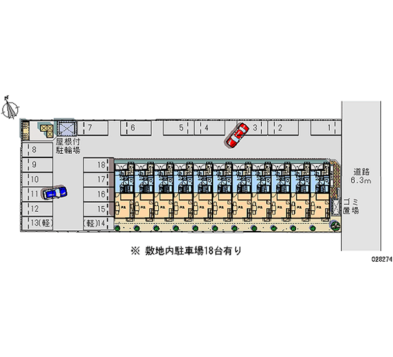 レオパレス東海 月極駐車場