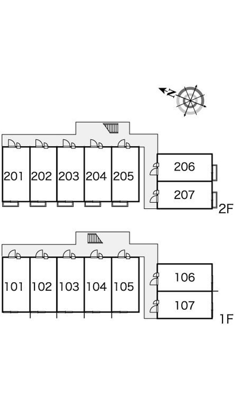 レオパレスヒロ 間取配置図