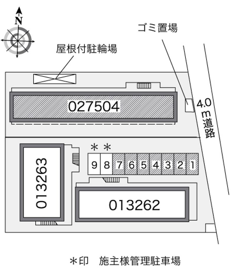 レオパレスエルパセオⅢ 配置図
