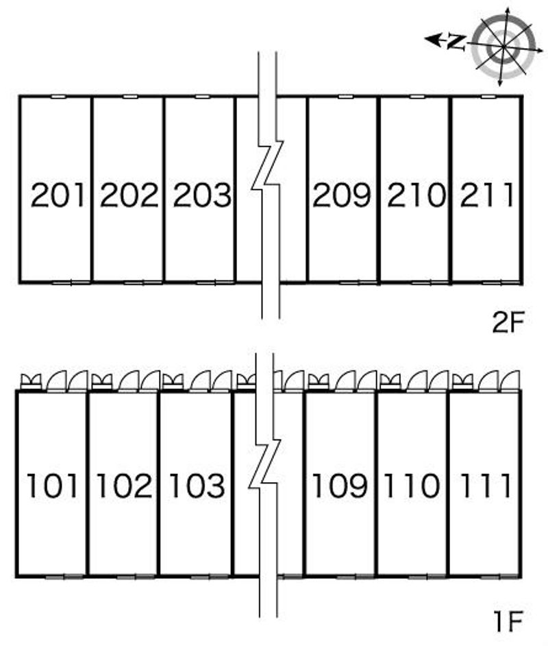 レオパレスエアリーズ 間取配置図