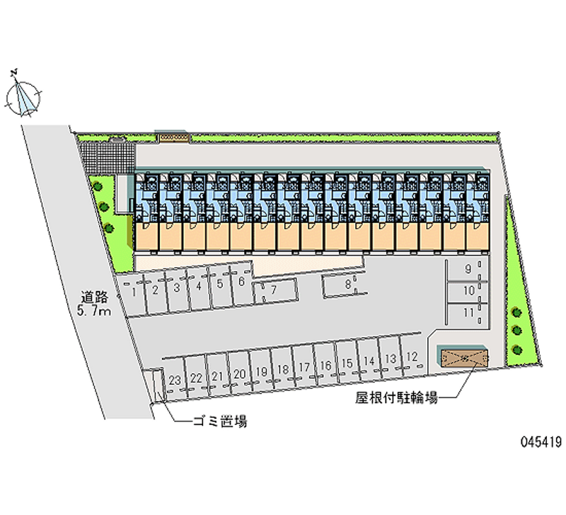 45419 bãi đậu xe hàng tháng