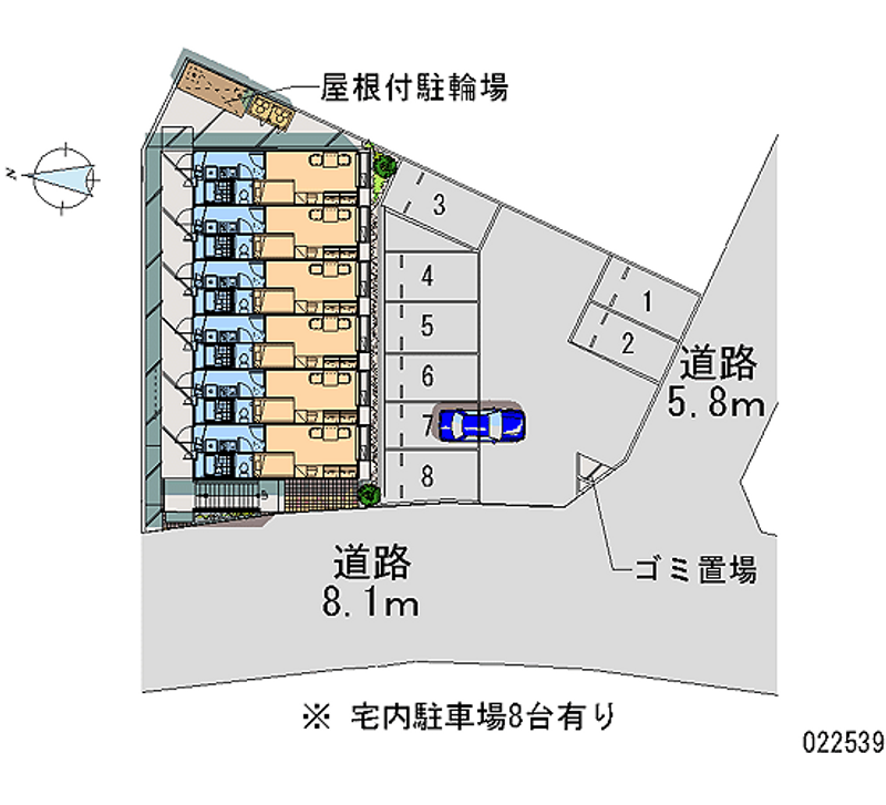 レオパレス西城 月極駐車場