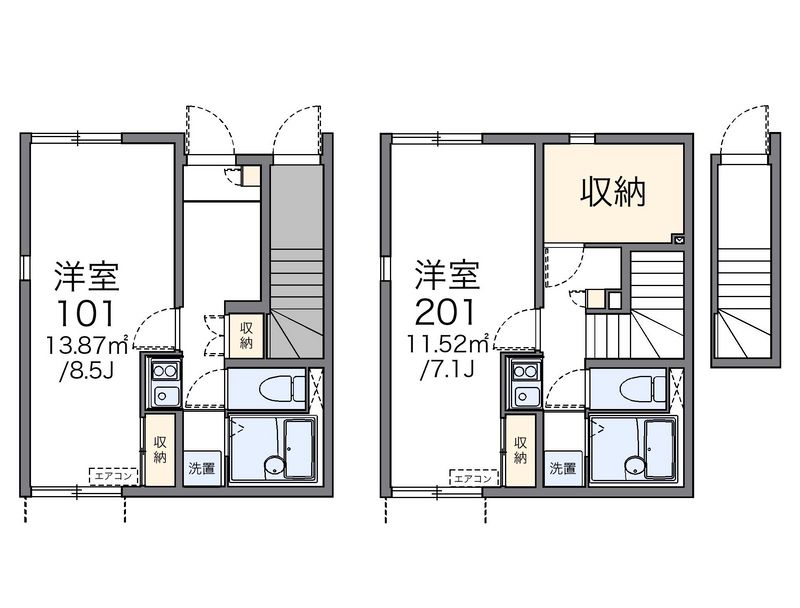レオネクストおおなり 間取図