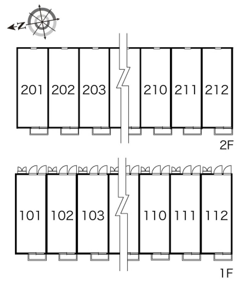 レオパレスシャトーヒライデ 間取配置図