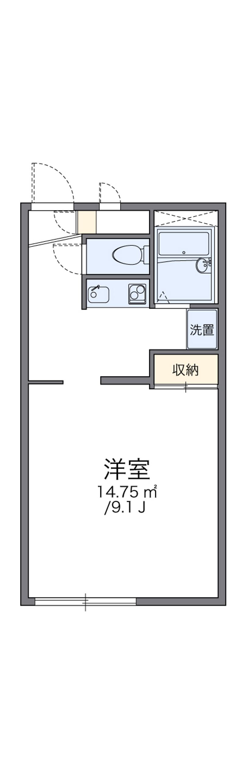 レオパレス赤砂 間取図