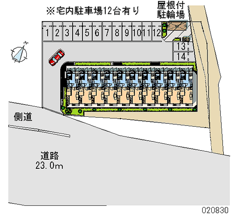 レオパレスグリーングラス 月極駐車場