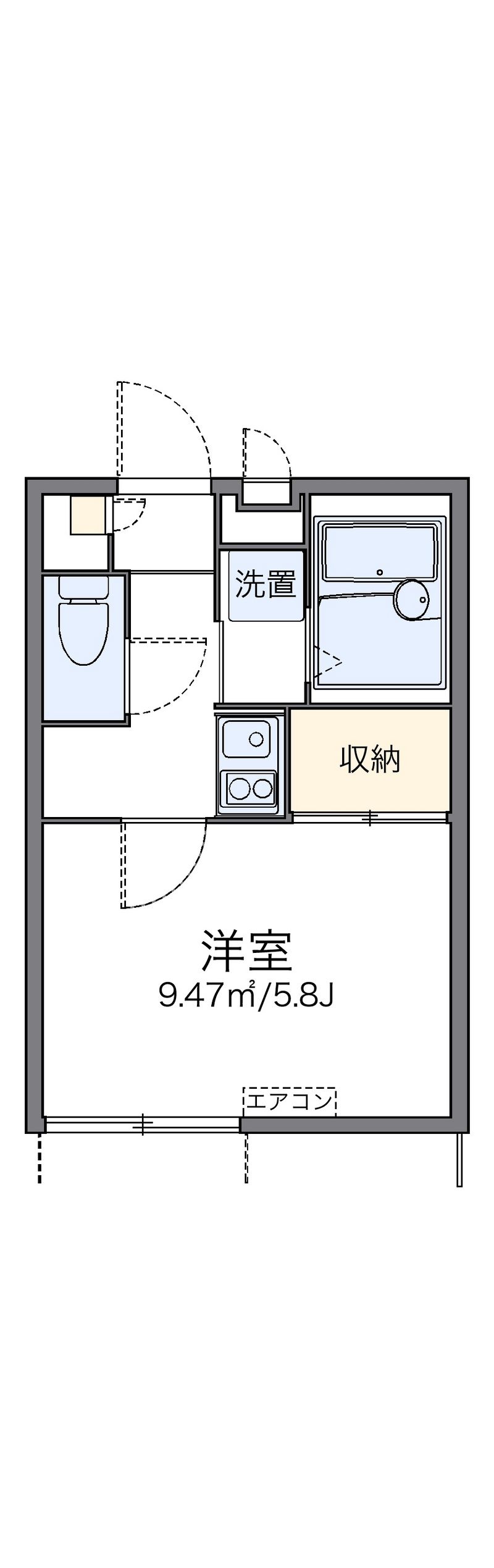 レオパレスオランジェ 間取図