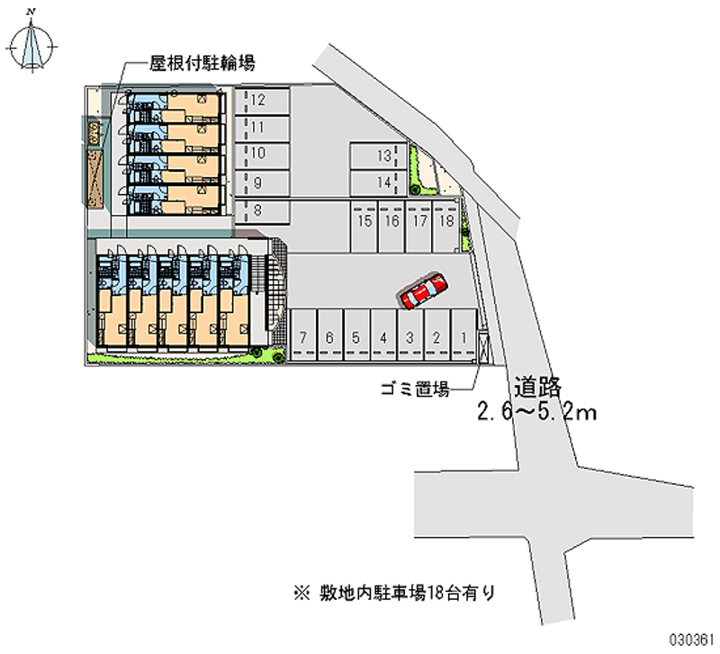 レオパレスポレール 月極駐車場