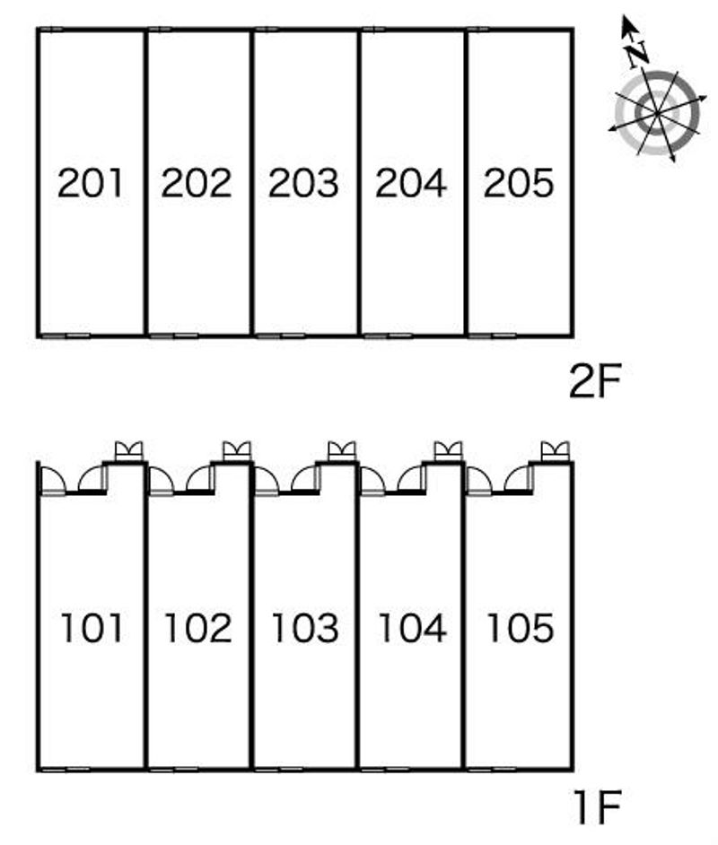 レオパレスクレール緑が丘 間取配置図