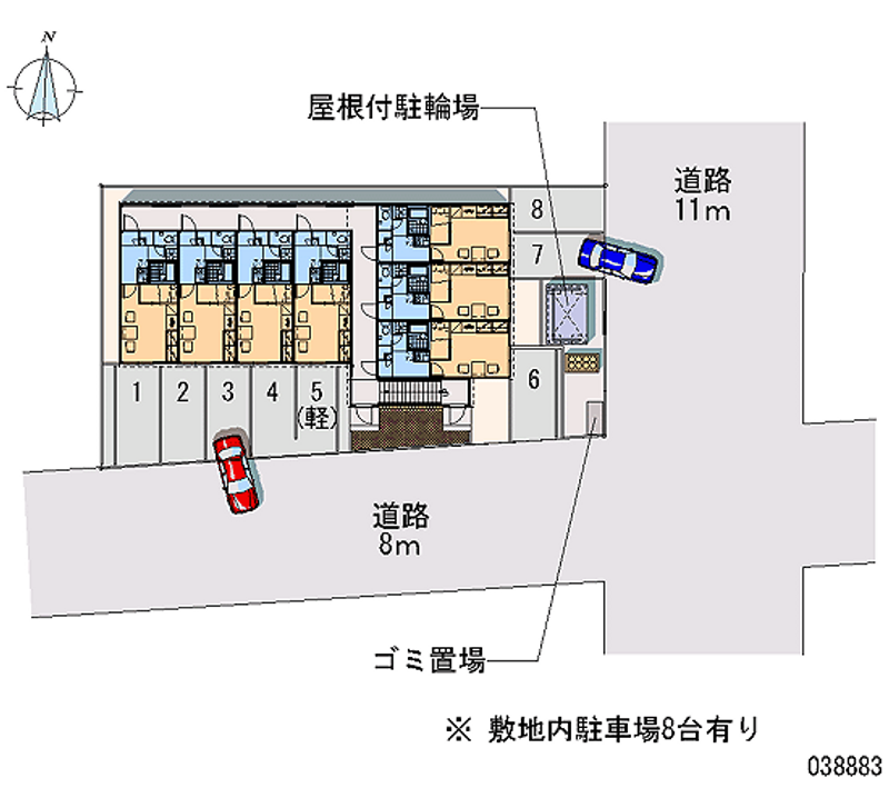 レオパレスマンデルブロ 月極駐車場