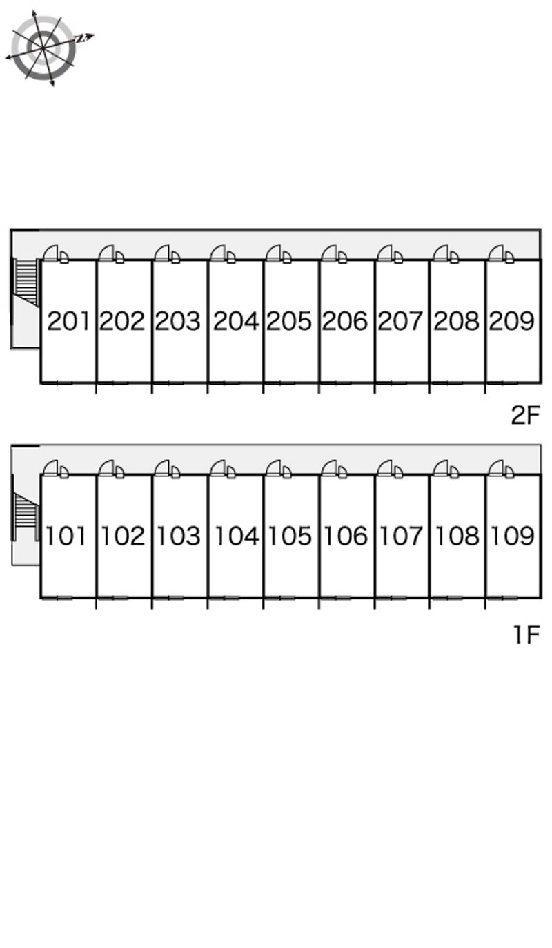 レオパレスみやびⅡ 間取配置図