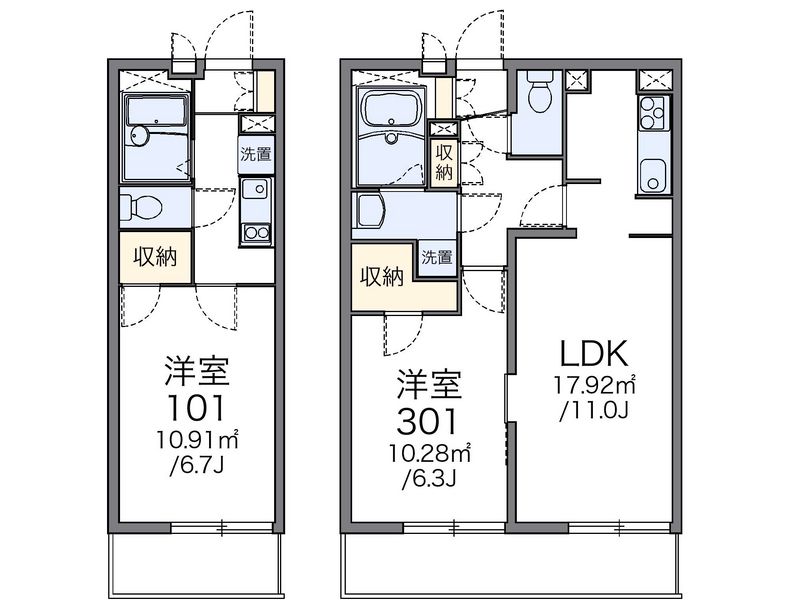 レオパレスリバティハイム 間取図