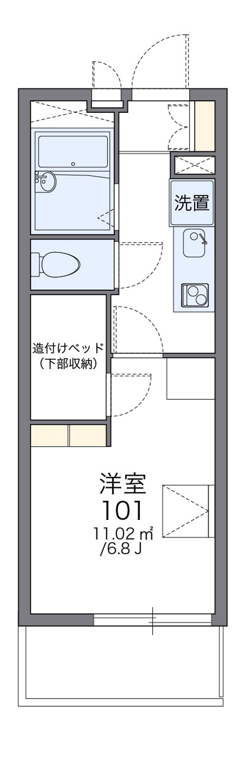 レオパレスハーモニー 間取図