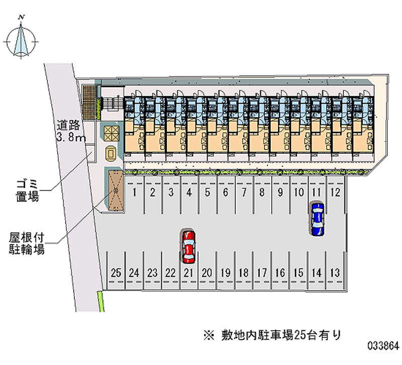 レオパレスＩＥＹＡＳＵ 月極駐車場