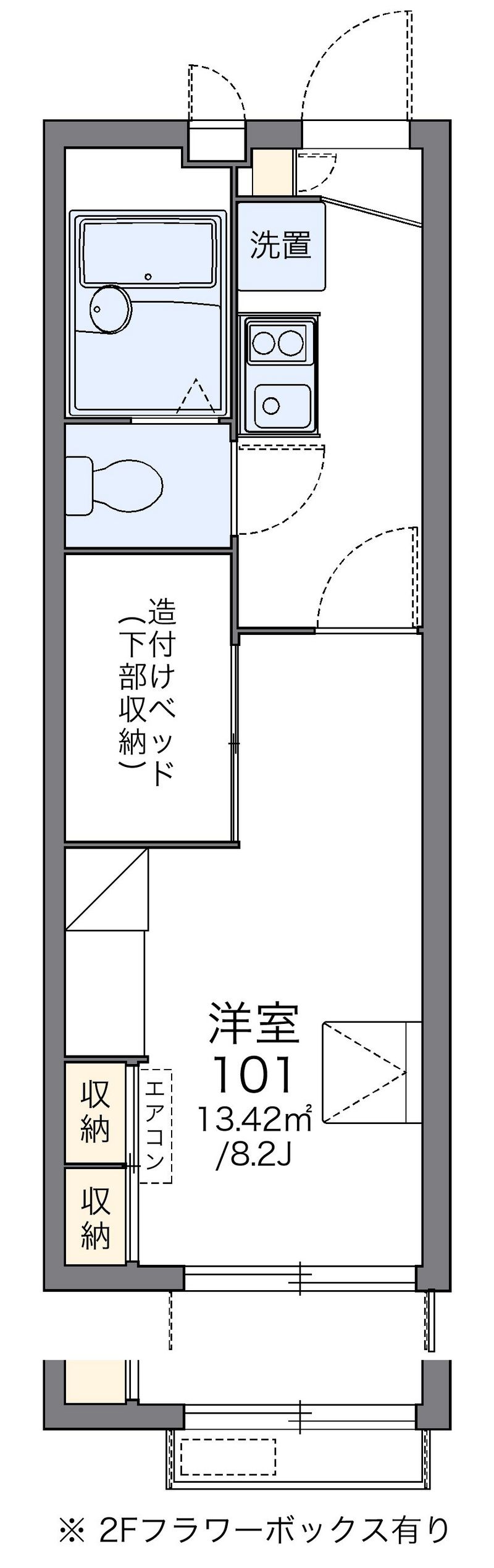 レオパレスオネスティー土井駅東 間取図