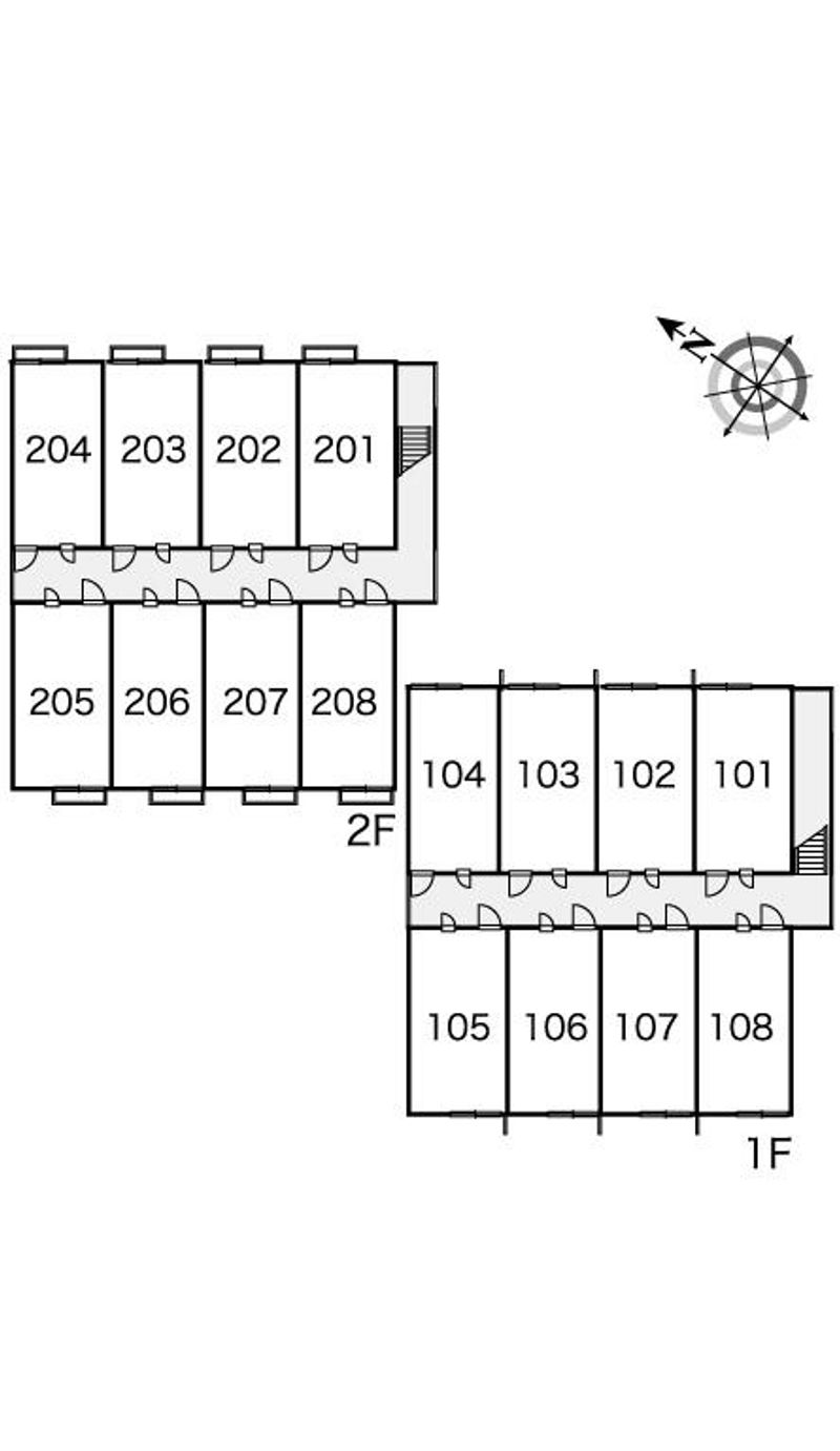 レオパレス道意１号 間取配置図