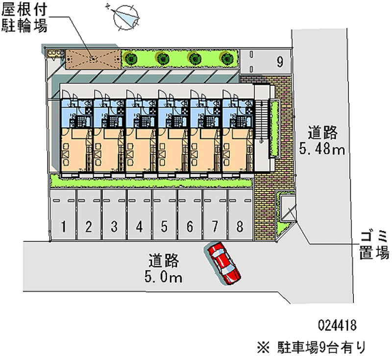 レオパレスヴィラフルール 月極駐車場