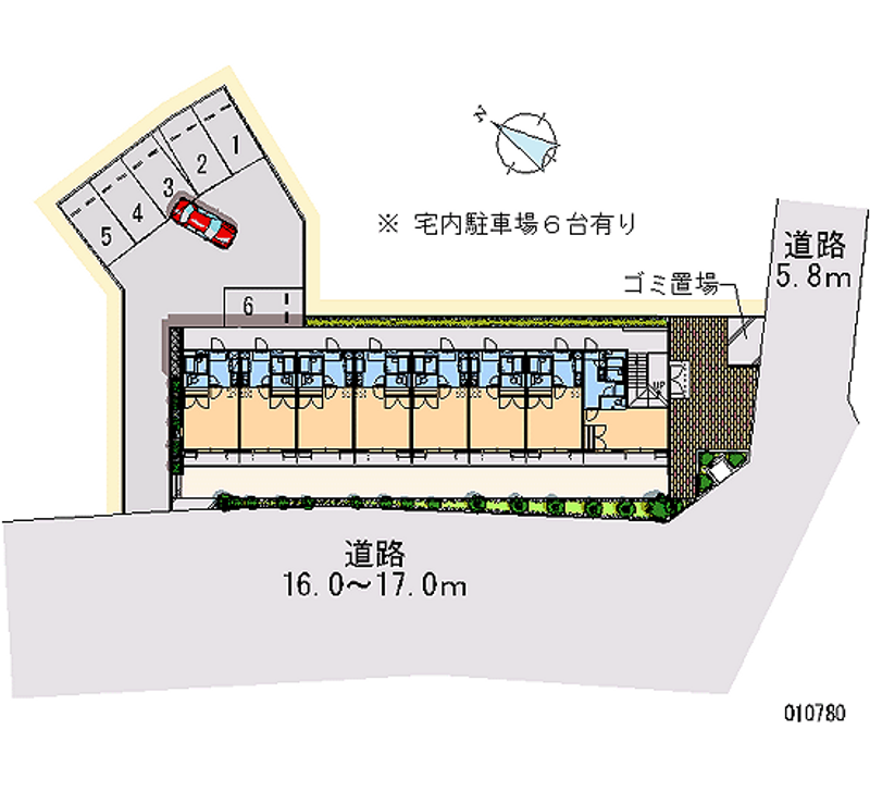 レオパレスラフォーレⅢ 区画図