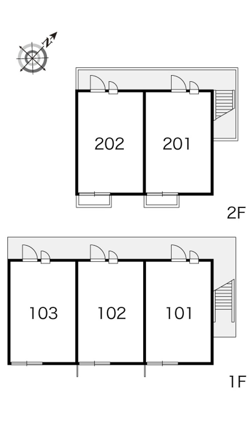 レオパレスルミエールⅠ 間取配置図