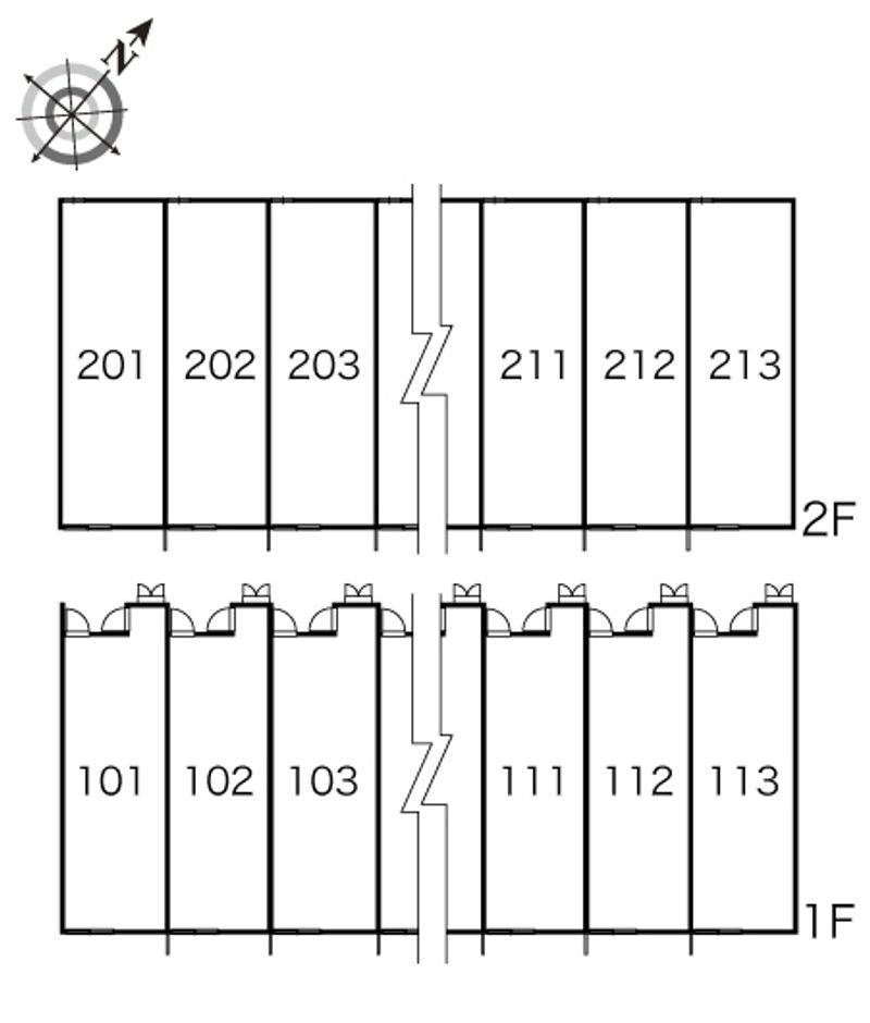 レオパレスマウンテン２ 間取配置図
