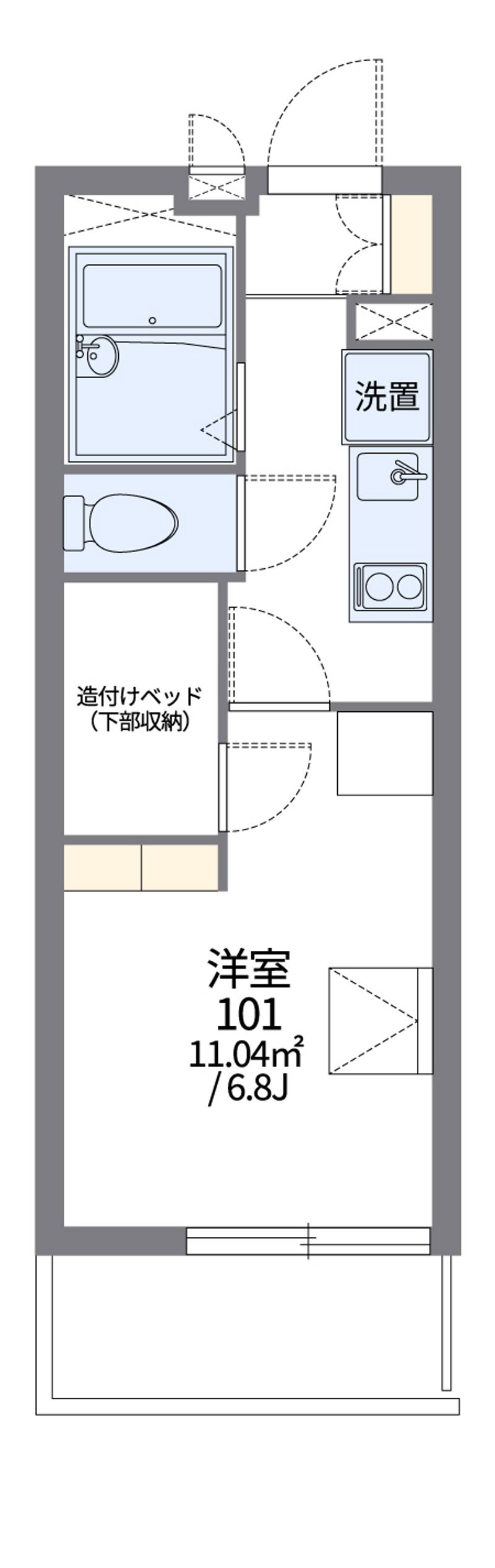 レオパレスプルーム淀川 間取図