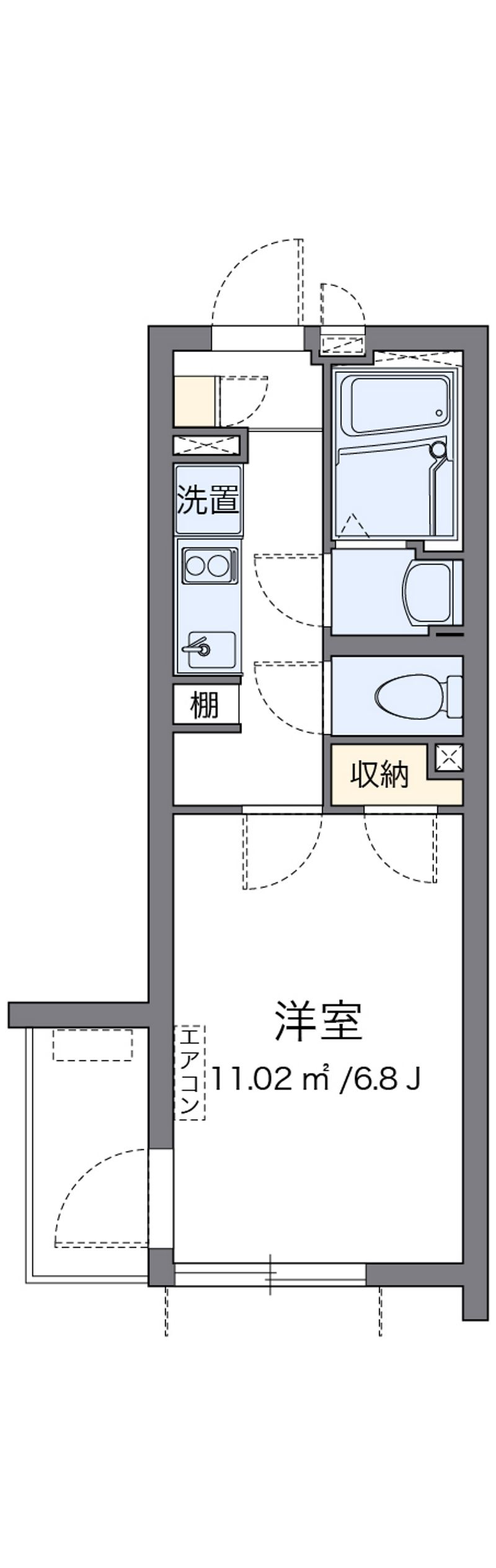 クレイノＹＡＭＡＳＨＩＴＡ 間取り