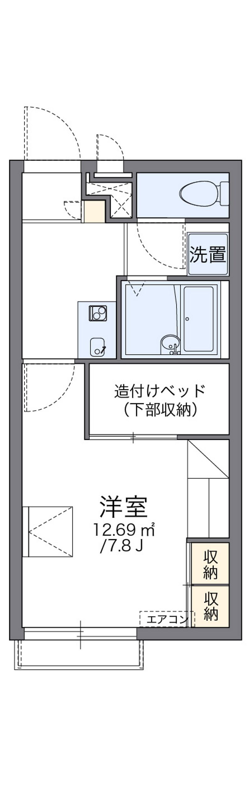 レオパレスグリーンタイズ 間取図