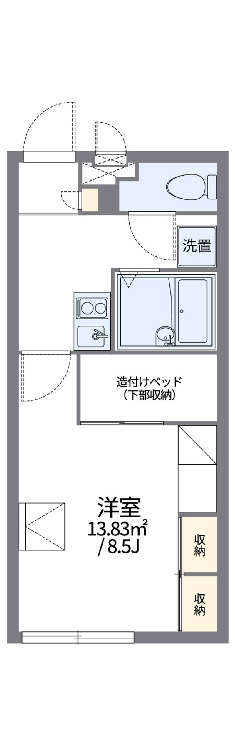 レオパレスウールジー 間取図