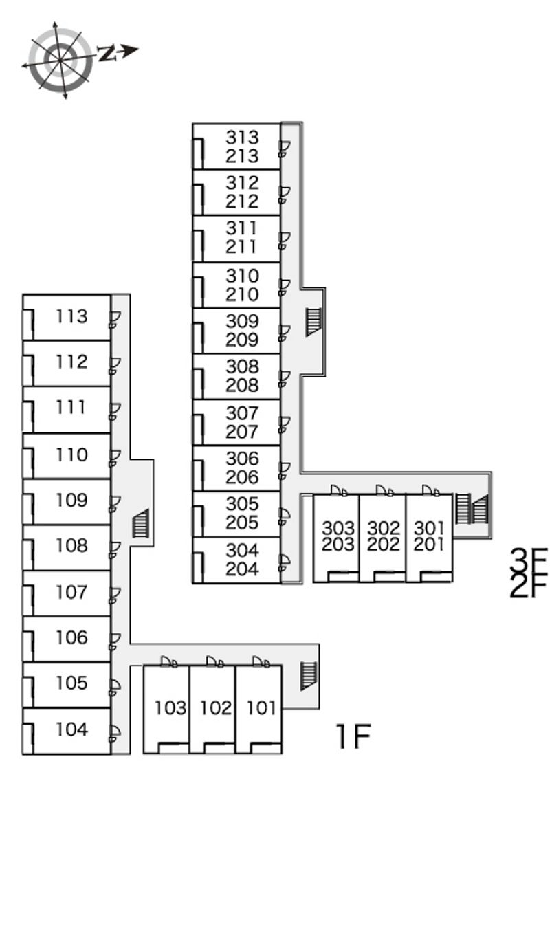 レオパレスｆ　３９ 間取配置図